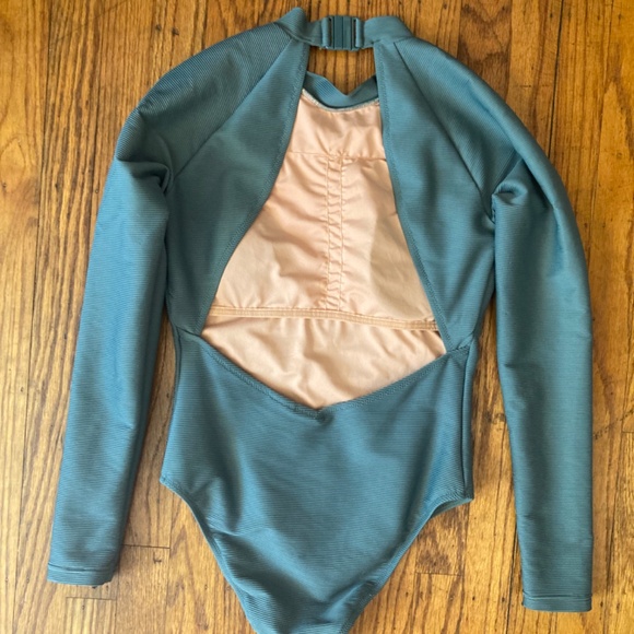 J. Crew Active Ribbed Rash Guard One Piece Swimsuit Swimwear 4 - Picture 6 of 6